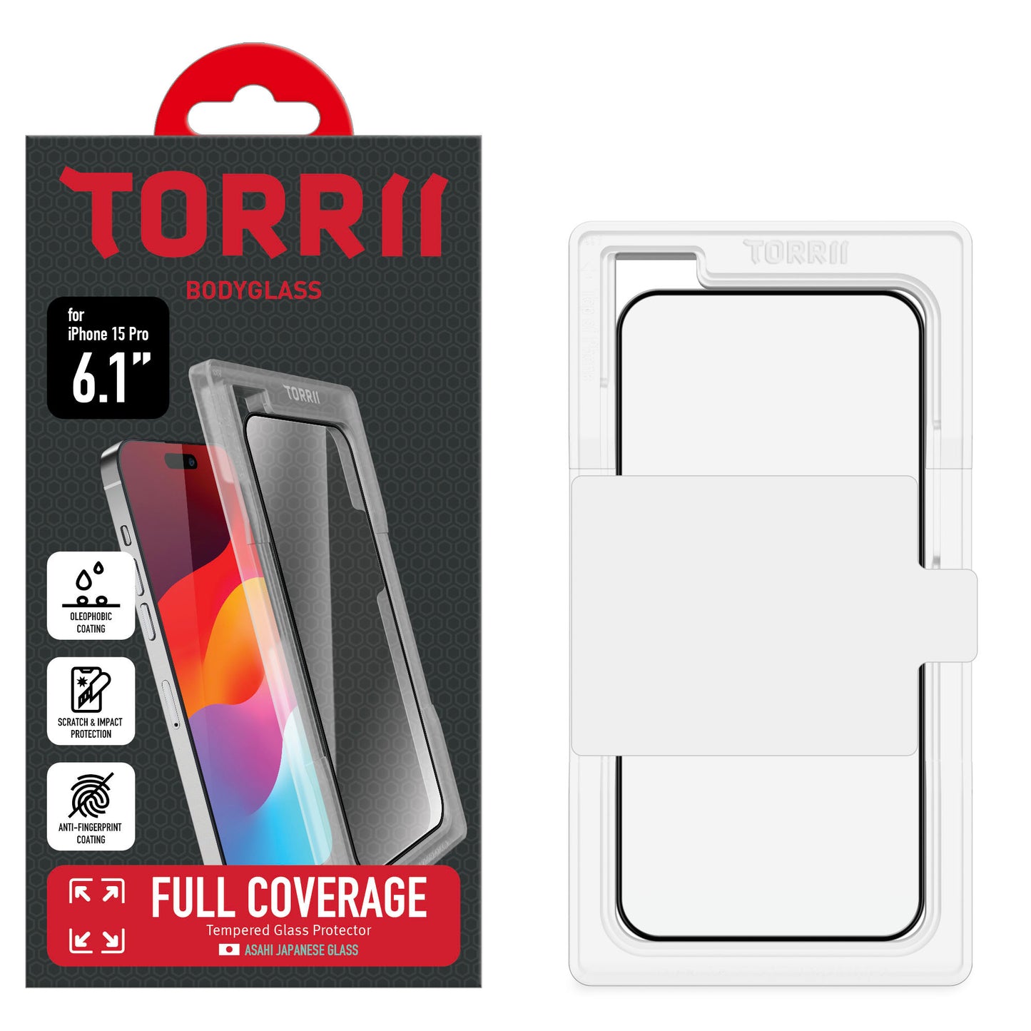 Torrii BODYGLASS 全覆蓋玻璃保護貼 for iPhone 15 Pro