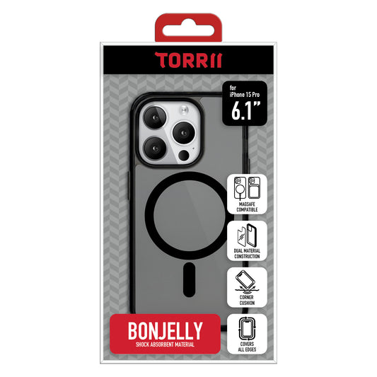 Torrii BonJelly 手機軟殼 for iPhone 15 Pro (MagSafe 黑色)
