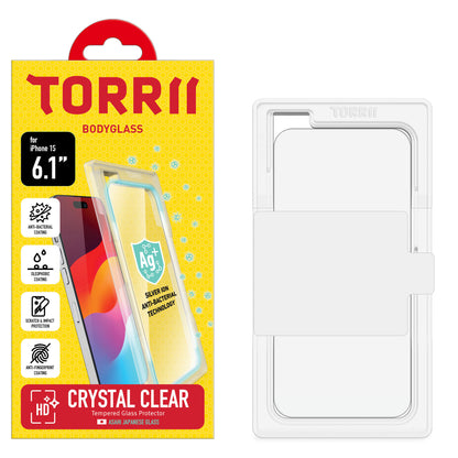 Torrii BODYGLASS 抗菌塗層玻璃保護貼 for iPhone 15