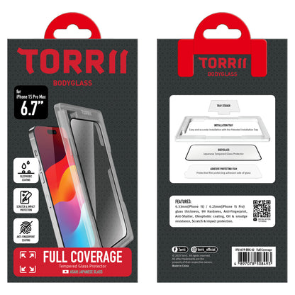 Torrii BODYGLASS 全覆蓋玻璃保護貼 for iPhone 15 Pro Max