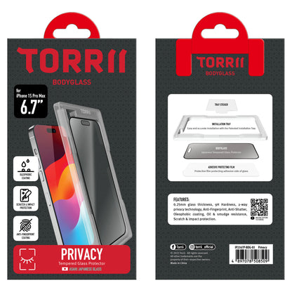 Torrii BODYGLASS 防窺玻璃保護貼 for iPhone 15 Pro Max