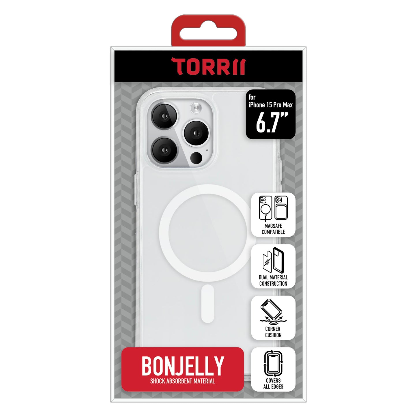 Torrii BonJelly 手機軟殼 for iPhone 15 Pro Max (MagSafe 透明)