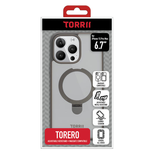 Torrii TORERO 手機殼 for iPhone 15 Pro Max (灰色)