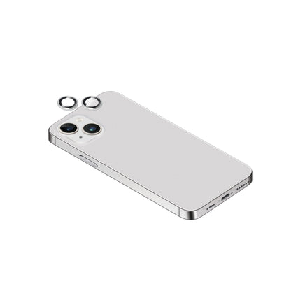 Torrii BODYGLASS 抗菌塗層鋁合金框相機鏡頭玻璃保護貼 for iPhone 15 (銀色邊框)