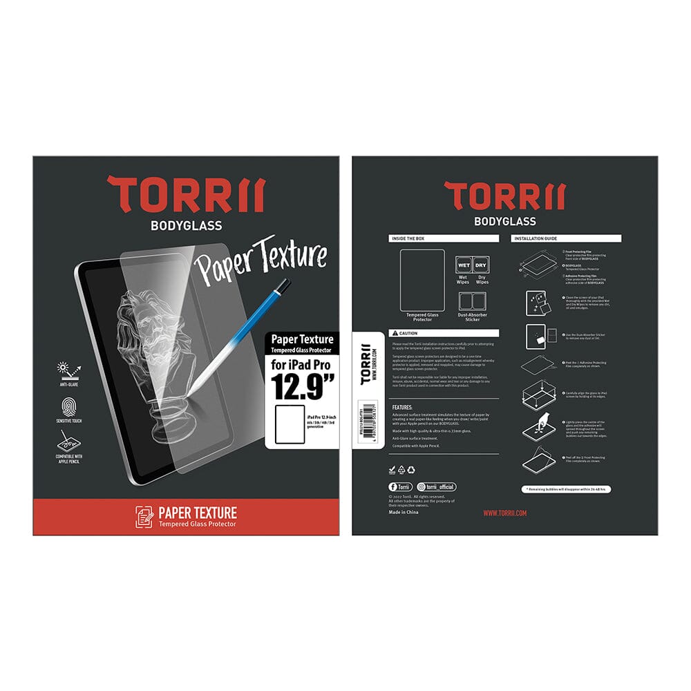 Torrii BODYGLASS iPad Pro 12.9" 紙張材質保護貼 (兼容 iPad Pro 第6/5/4/3 代)